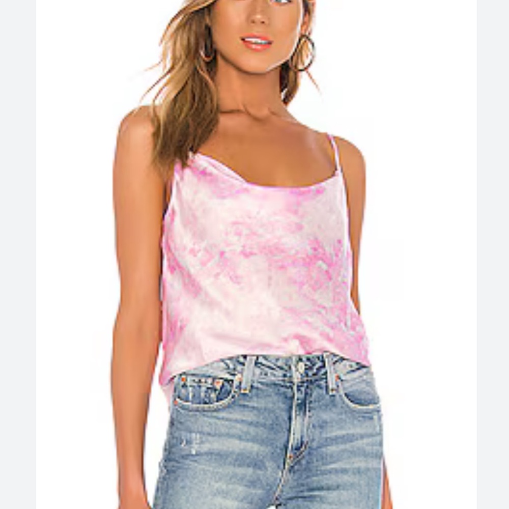 Superdown pink tie dye cami Small